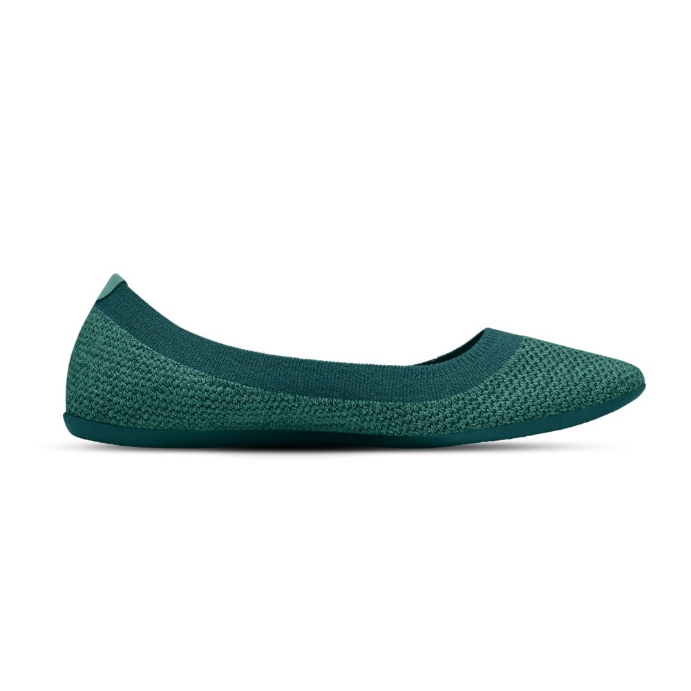 Allbirds Women\'s Flats Green - Tree Breezers - 39176ZALI